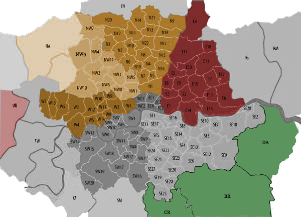 postcode As london uses